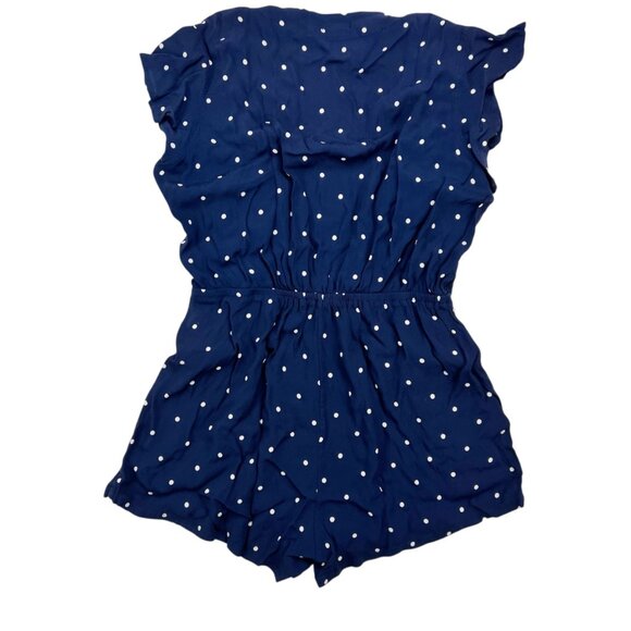Rails Navy Blue White Polka Dot Romper Size M - Picture 6 of 11